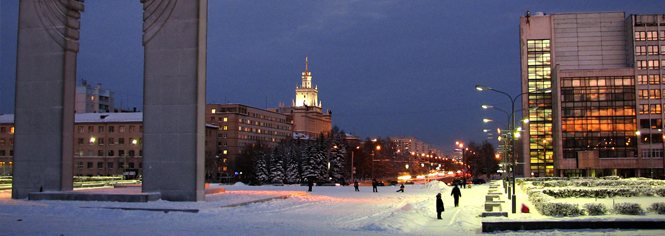 Город зимой